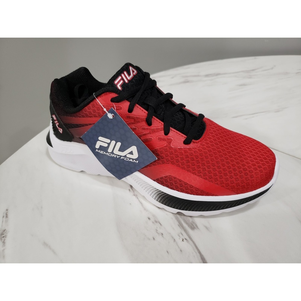 NEW NO‎ BOX Fila Men's Memory Sequence Running Shoes Sneakers Size 7 RED BLACK